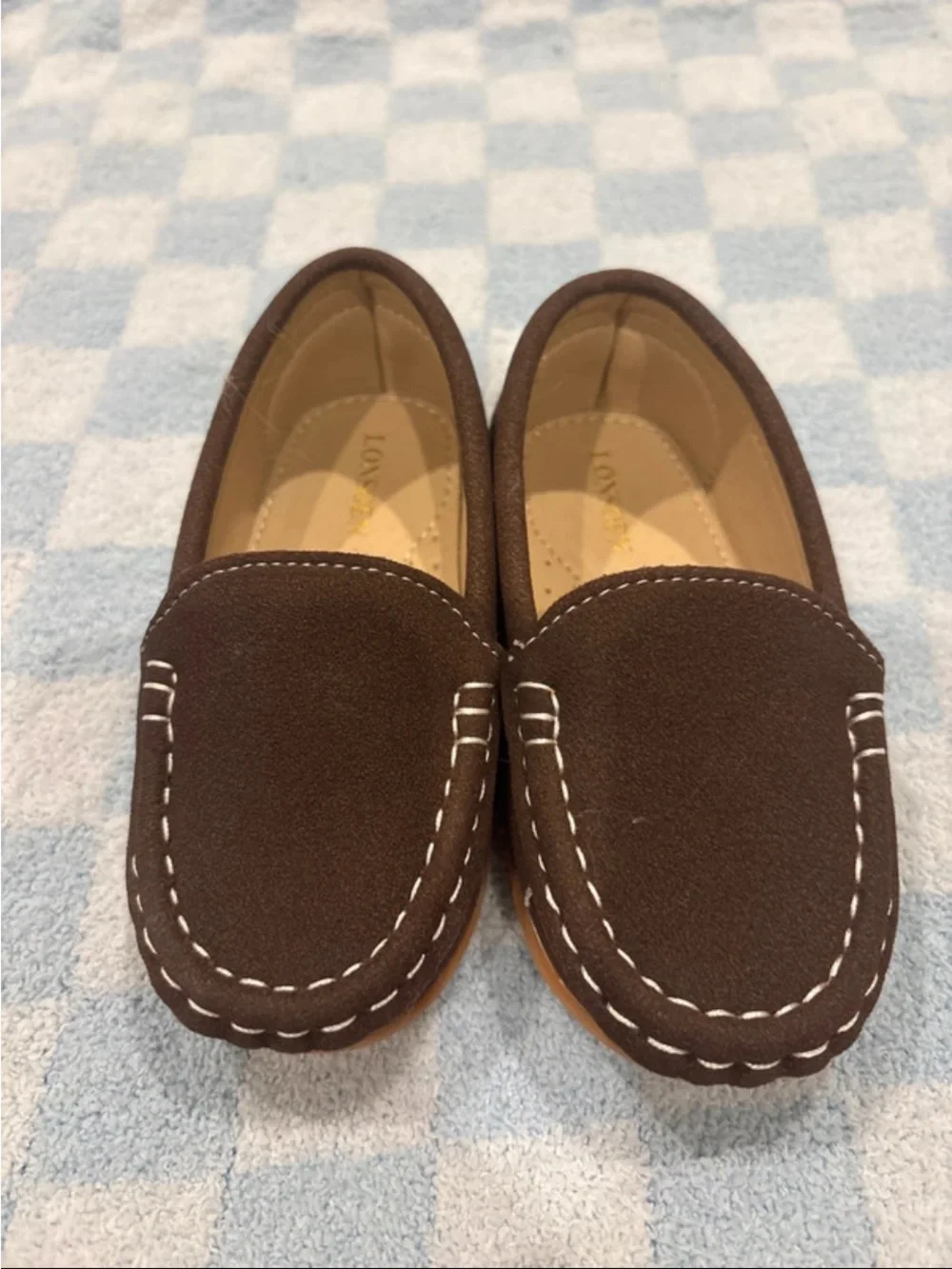 Janie and Jack Brown Suede-Style Kids Loafers